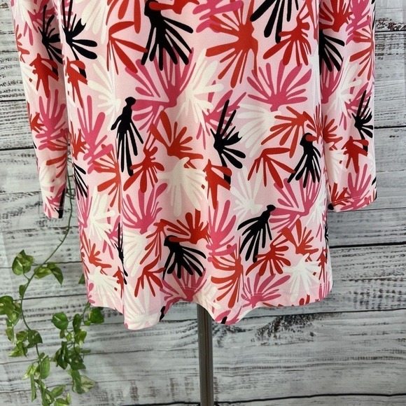 Anne Klein Blouse Tunic size Small Pink Coral Stretch Modest Career Casual Slim - Picture 8 of 14